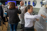 We all had to get dressed in PPE before the tour started