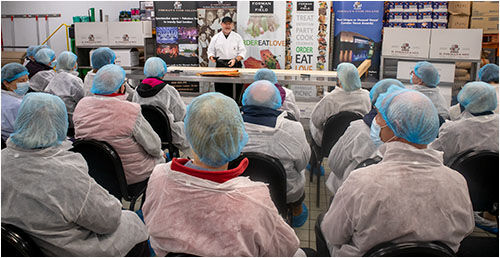 Darren Matson then explained about how the salmon was prepared