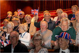 Some of us had flags and were getting some practice waving them!