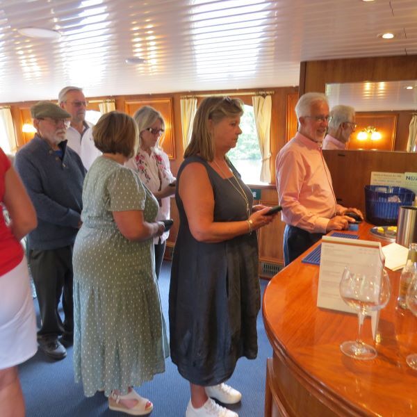Queuing for drinks