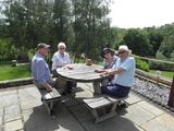 A drink or two was enjoyed outside - purely to keep us cool in the warm weather, you understand!
