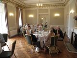 The tea was held in a beautifully-decorated room