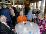 The bar was getting crowded as people arrived