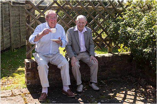 John Perry and Arthur Jones enjoying the sunshine
