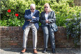 Enjoying the sunshine before the lunch