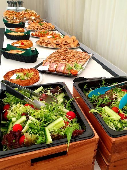 summer buffet at the Oak Barn