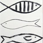 Three Fishes Mixed Media 225mm x 175mm