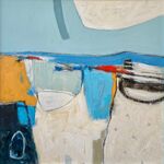 Bright Sea mixed media 600mm x 600mm