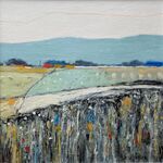 Blue Field mixed media 450mm x 450mm