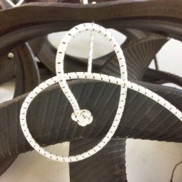 Loop (detail)  Sculpture using car tyres MA Show