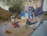 India - Nanital - Print reworked in oil on canvas