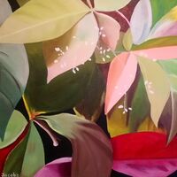 Autumn Leaves # 8 Autumn leaves image, oil on stretched canvas, 30 x 40 cm.