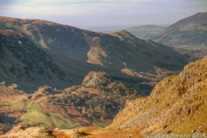 Castle Crag & Catbells From Rosthwaite Fell