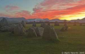 Crimson Sunset At Castlerigg Stone CIrcle