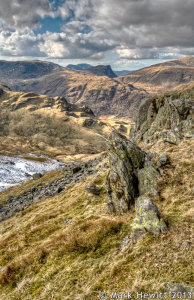 Fleetwith Pike & Honister Crag From Rosthwaite Fell (Portrait)