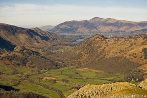 Kings How, Castle Crag, Catbells & Skiddaw From Bessyboot