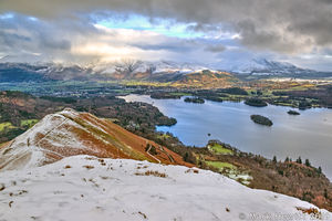 Snow On Catbells Summit