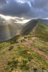 Sunbeams From Causey pike (Portrait)