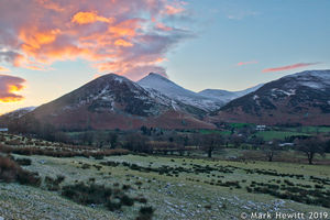 Sunset Over Causey Pike & Barrow