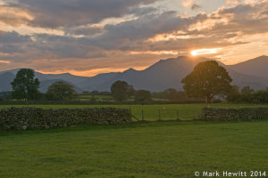 Sunset Over The Northern Fells From Castlerigg