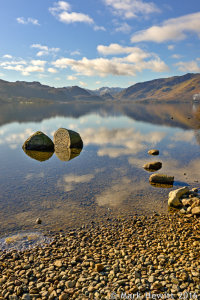 The Centenary Stone From & Borrowdale From Calfclose Bay
