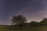 Night Sky Black Mountain