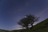 Night Sky Black Mountain