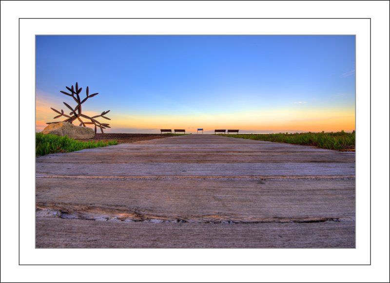 Along the board walk...