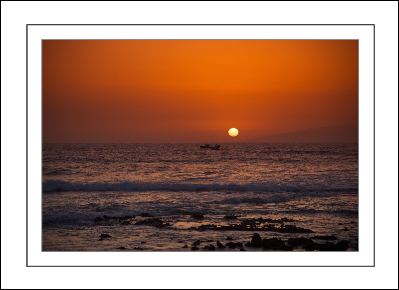 Fishing boat returning home