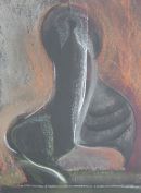 Dark Head inspired by a Henry Moore Sculpture