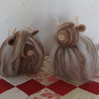Needle Felted Highland Cows