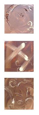 Brown Squares Mini ~ Abstract Triptych