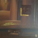 Textured Brown & Gold Panel