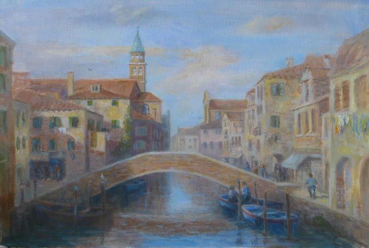 Chioggia, Italy, 24" x 16", Oils
