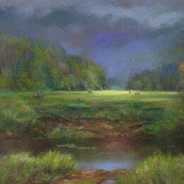 Storm Clouds over Deveron Valley - pastels 12.5"x 7.5"