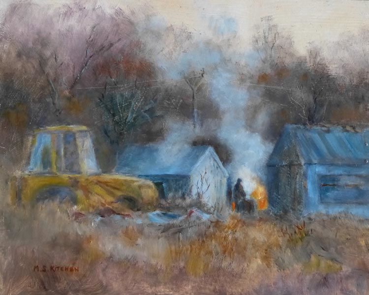 January, 10" x 8", Oils