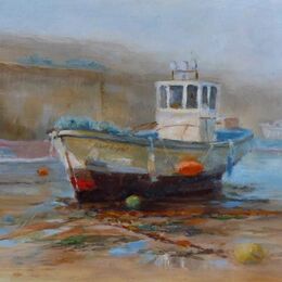 Low Tide - Gardenstown, 12" x 8", Oils