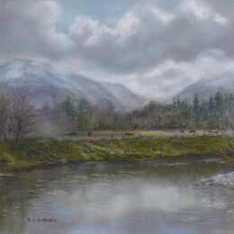Passing Showers - Pastels 16"x12"