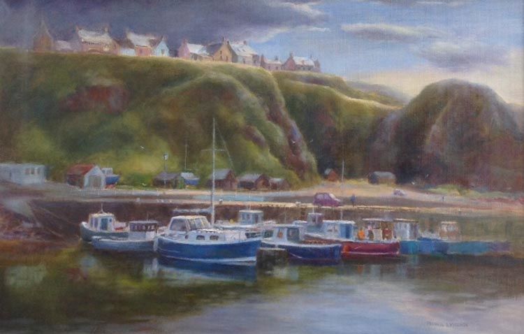 Portknockie Harbour, 24" x 16", Oils