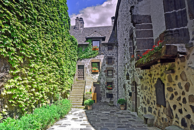 Courtyard in Salers, Auvergne