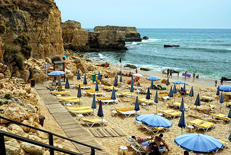 Sunloungers at Albufeira