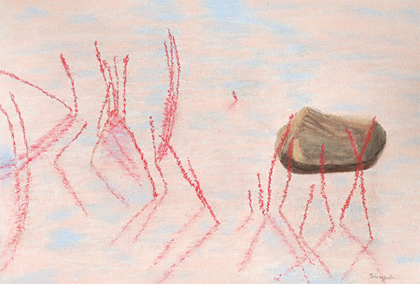 Red Reeds, Reflections and Ripples