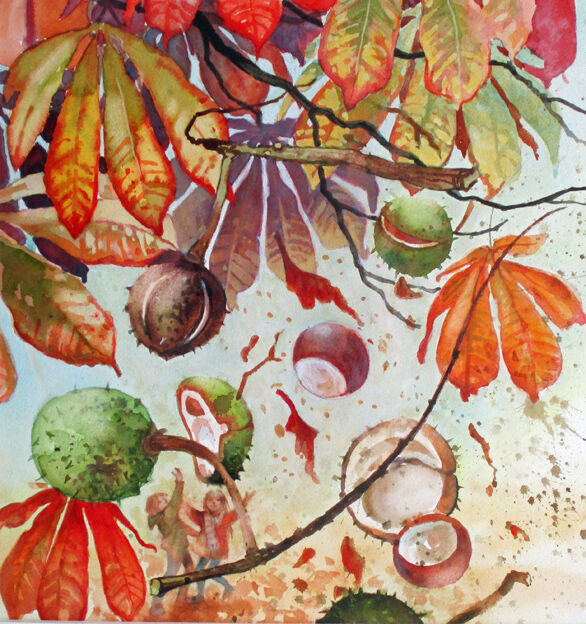 18. Falling conkers Wc 51x49