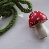 (sale)wooden mushroom pendant £5 p&p £2