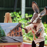 'nature takes back ' little canvas with easel 9x7cm £10+2 post