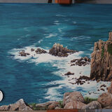 'Wash' lands end cornwall acrylic 30x45cm box canvas -see shop 'Wash' lands end cornwall acryliic 30x45cm box canvas -see shop