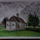 commission chapel ,coloured pencil a4