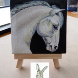 mini canvas acrylic 3x3inch 'silver light '