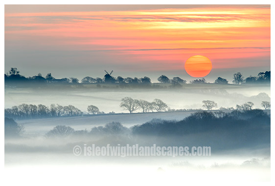 Bembridge Windmill misty morning