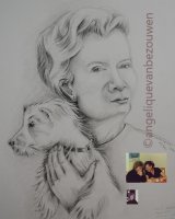 Mother of Leighanne with dog